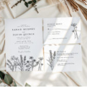 Elegant Chic Boho Wildblume Wedding Serviette