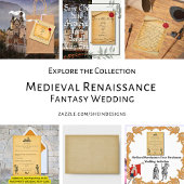 Mittelalterliche Schwarze Elegance Save the Date H