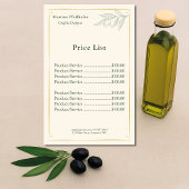 Preis für Olivenöl Geschenkanhänger