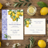 Mediterranean Blue & Lemon Branch Wedding Return