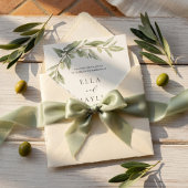 Olive Branch Wedding Invitation | Mediterranean Einladung