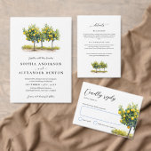 Hochzeit der Toskana Lemon Grove Menükarte (Personalisiere diese Kollektion eines unabhängigen Creators.)