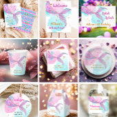 Mermaid Splish Splash Pool Party Girl Birthday Pappbecher