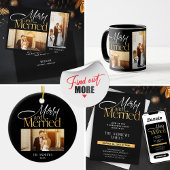 Merry & Verheiratet Newlyweds Foto Weihnachten Keramik Ornament