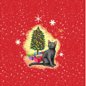 Frohe Weihnachtskat Getränkeuntersetzer