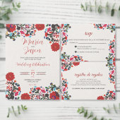 Mexikanische florale Elegante farbenfrohe Fiesta W Einladung (Personalisiere diese Kollektion eines unabhängigen Creators.)