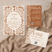 Mexican Fiesta Beige Terracotta Wedding Invitation Einladung (Personalisiere diese Kollektion eines unabhängigen Creators.)