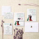 Mexico Couple Wedding Quadratischer Aufkleber (Personalisiere diese Kollektion eines unabhängigen Creators.)