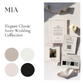 Elegante Classic Luxury Light Gray Monogram Weddin Einladung