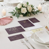 Midnight Fig & Champagne Modern Signature Details Runder Aufkleber