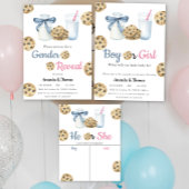 Meldung über Milch und Cookies Geschlecht Einladung