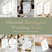 Elegant Eucalyptus Wedding Folded Place Cards Platzkarte