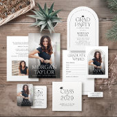 Minimaler Graceful Name Arch Foto Abschluss Einladung