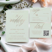 Chic Gold Calligraphy Wedding Tischnummer Platzkarte