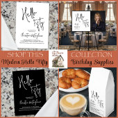 Modern Hello Fifty Name Date 50th Birthday Party Weinglas Ohne Stiel