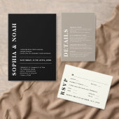 Minimal Modern Olive Gray Hochzeitsfeier Save The Date (Personalisiere diese Kollektion eines unabhängigen Creators.)