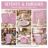 Glam Pink Glitter Siebzig und fantastischer Geburt Poster