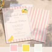 Peach Lemon Stripes Bridal Shower Pastel Favor Tragetasche