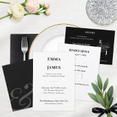 Minimalistische Einladung zur Hochzeit mit QR-Code