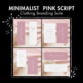 Minimalistisches Rosa-Script-Marken-Hängeschild Mi