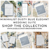 Elegantes Serif Blau Grau Monogramm Tischnummer