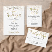 White & Gold Minimalistische Liebe & Danke Hochzei Geschenkschachtel (Personalisiere diese Kollektion eines unabhängigen Creators.)