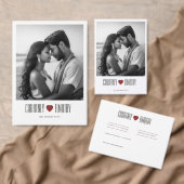 Minimalistische Herzhochzeit Begleitkarte (Personalisiere diese Kollektion eines unabhängigen Creators.)