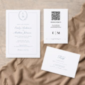 Minimalist Laurel Monogram Wedding Invitation Einladung (Personalisiere diese Kollektion eines unabhängigen Creators.)