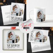 Minimalistisch Merrier Together Wedding Christmas Kaffeetasse