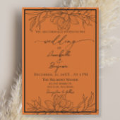 Minimalistische Hochzeit auf der Terracotta Runder Aufkleber