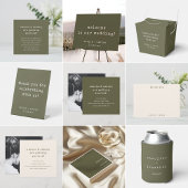 Einfache Retro Schreibmaschine Custom Wedding Moss Dosenkühler