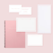 Eleganter minimalist rosa Doppelrand Post-it Klebezettel