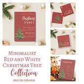 Einfaches Modern Watercolor Tree Weihnachten Party Serviette