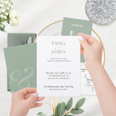 Sage Two-Tone Et-Zeichen Hochzeit Terminankündigun Save The Date