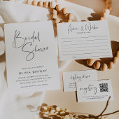 Boho Minimalistisch Handgeschriebenes Skript-Braut Einladung