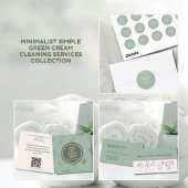 Minimalistische einfache Reinigung von grünem Crem Kaffeetasse