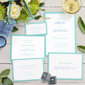 Minimalistisches Türkisfarben Benutzerdefiniertes  Dankeskarte