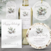 Vintage rustikale Weihnachtsschneeflocken und Kief Serviette