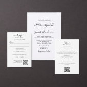 Script QR Code Modern Wedding RSVP Karte (Personalisiere diese Kollektion eines unabhängigen Creators.)