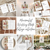 Heart Collage Wedding Thank You Card Dankeskarte