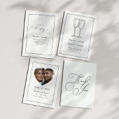 Minimalist Black & White Timeless Wedding QR Code Einladung