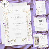 Minimalist Wildflower Botanical Wedding Photo Save The Date