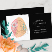 Moderne Abstrakte Formen Boho Orange Pink Frauenkl Schürze