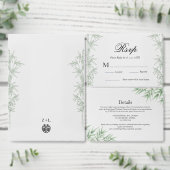 Moderne Bambus-Chinesische Hochzeit-Rücksende-Adre (Personalisiere diese Kollektion eines unabhängigen Creators.)
