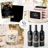 Black Gold 50. Geburtstag Serviette