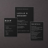 Black Minimalist First Names Wrap Around Address  (Personalisiere diese Kollektion eines unabhängigen Creators.)