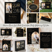 Moderne schwarze Gold-Absender-Adresse 