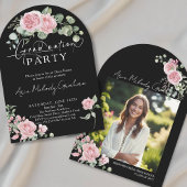 Modern Pink Roses Congratulation Graduation Banner