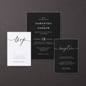 Formale Hochzeitsadresse in Schwarz und Weiß Aufkleber (Personalisiere diese Kollektion eines unabhängigen Creators.)