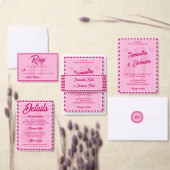 Modern Blush Pink Chevron Stripe Wedding Pappbecher (Personalisiere diese Kollektion eines unabhängigen Creators.)